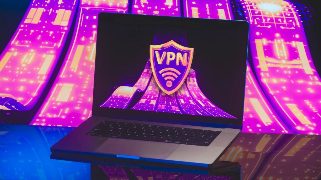 VPN service on a laptop