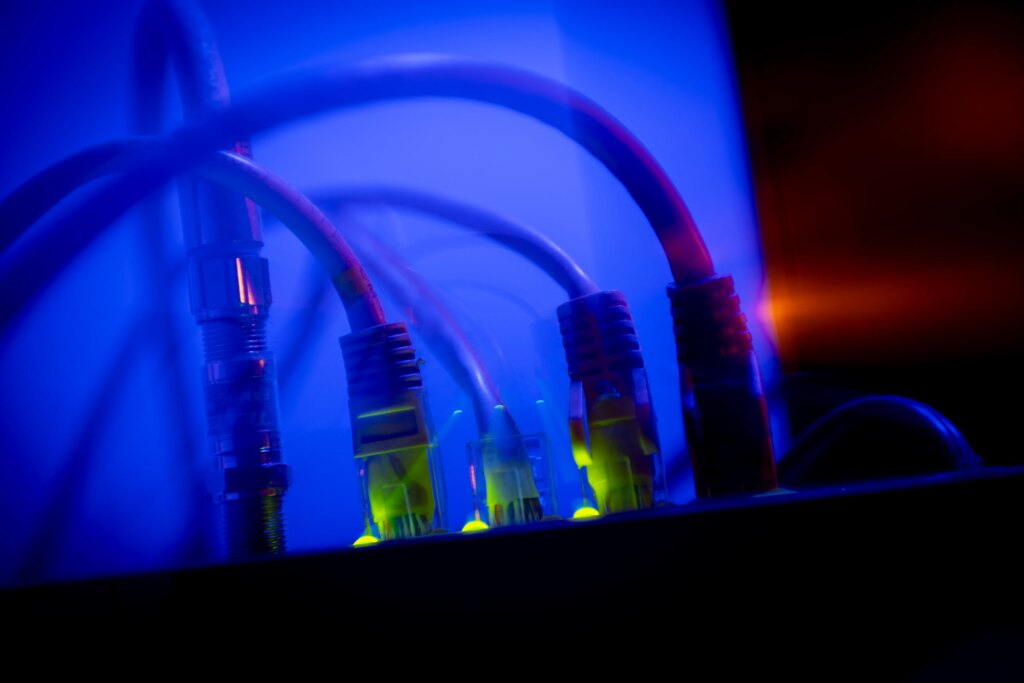 photo of router with cables