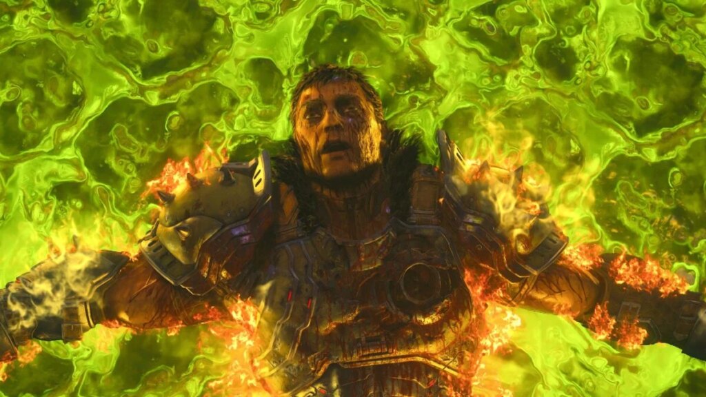 Id Software Vet Claims Xbox Doesn’t Understand Art Or Games Doom guy sinks in a pool of acid.
