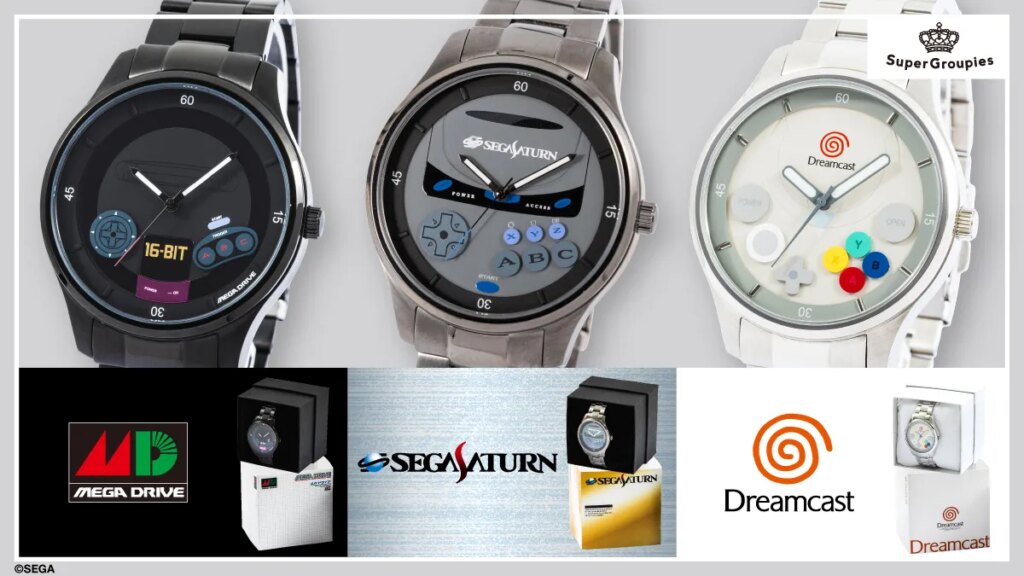 SuperGroupies Sells Sega Mega Drive, Saturn, and Dreamcast Watches SuperGroupies Sells Sega Mega Drive, Saturn, and Dreamcast Watches