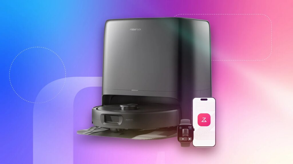 The Roborock Qrevo 2 Pro Is $250 Off and Your Cleaning Routine Is About to Get Easier A Roborock vacuum cleaner on a CNET gradient background