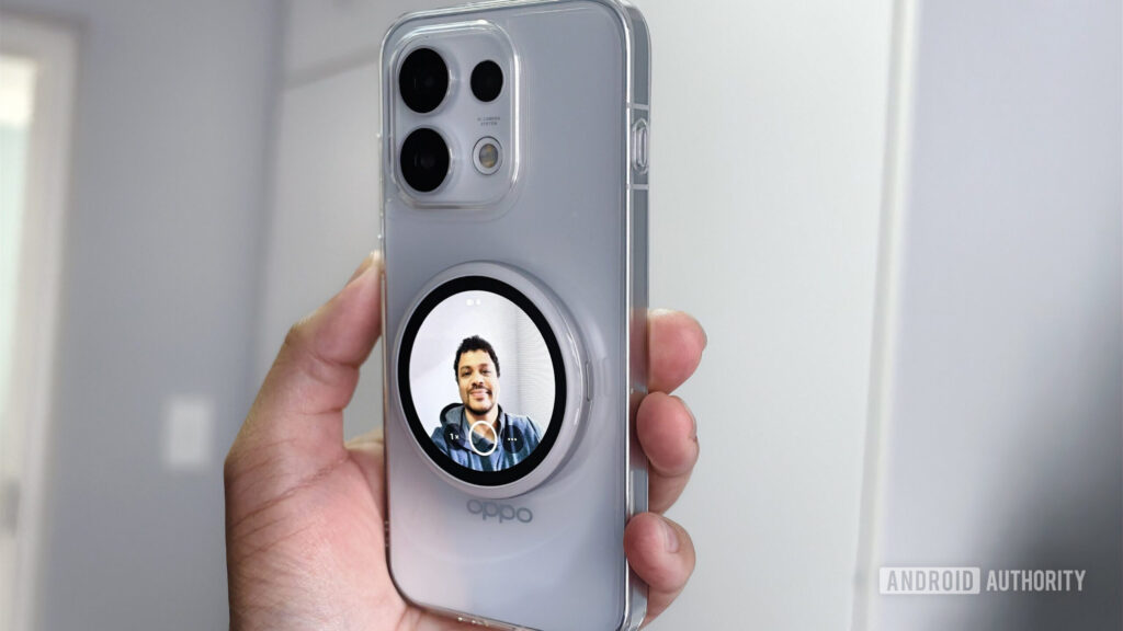 Vloggers will love this phone and rear screen add-on, but will anyone else? OPPO Bubble on back of Reno 16 Pro