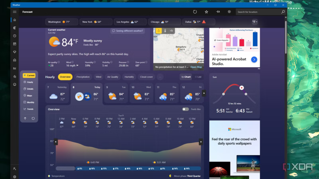Windows 11’s Weather app reportedly uses 5x more RAM than macOS’s Weather app, with ads to boot Windows 11's Weather app reportedly uses 5x more RAM than macOS's Weather app, with ads to boot