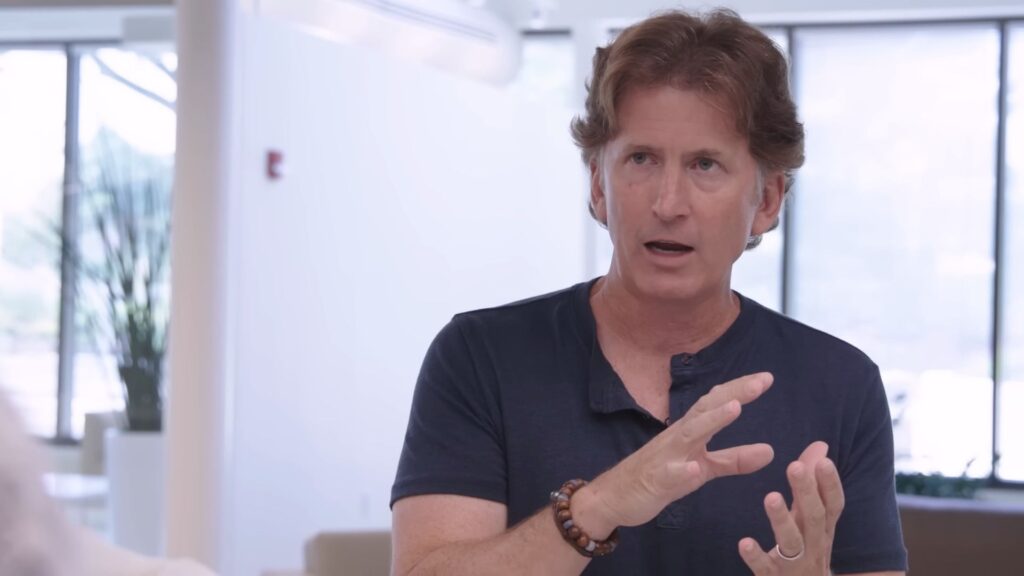 Former Skyrim co-lead says Bethesda making Starfield instead of TES6 came out of nowhere: ‘It was very much: Guess what, team? We’re making this space game’ An image of Todd Howard in the middle of explaining a concept using hand gestures.