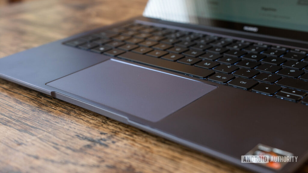 Google wants to let you use your phone as a Googlebook trackpad HUAWEI Matebook 14 2020 AMD close up of the trackpad