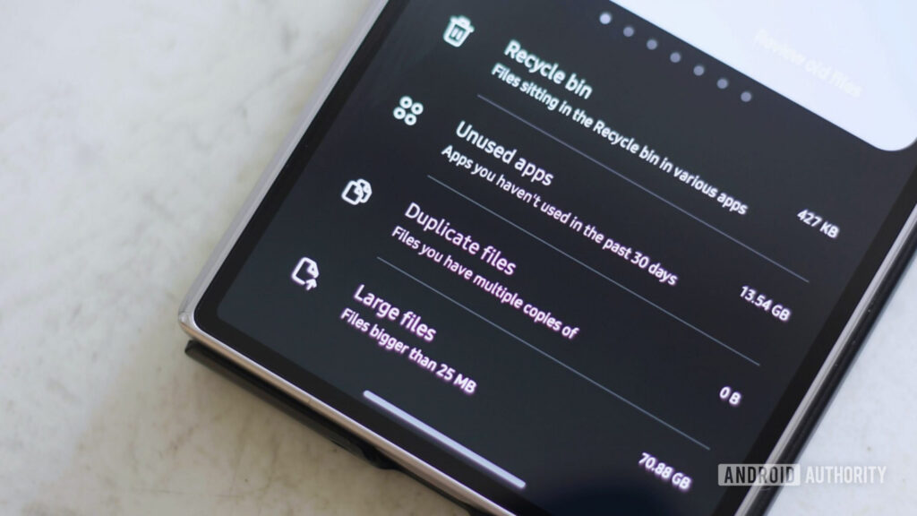 Samsung Device Care functions