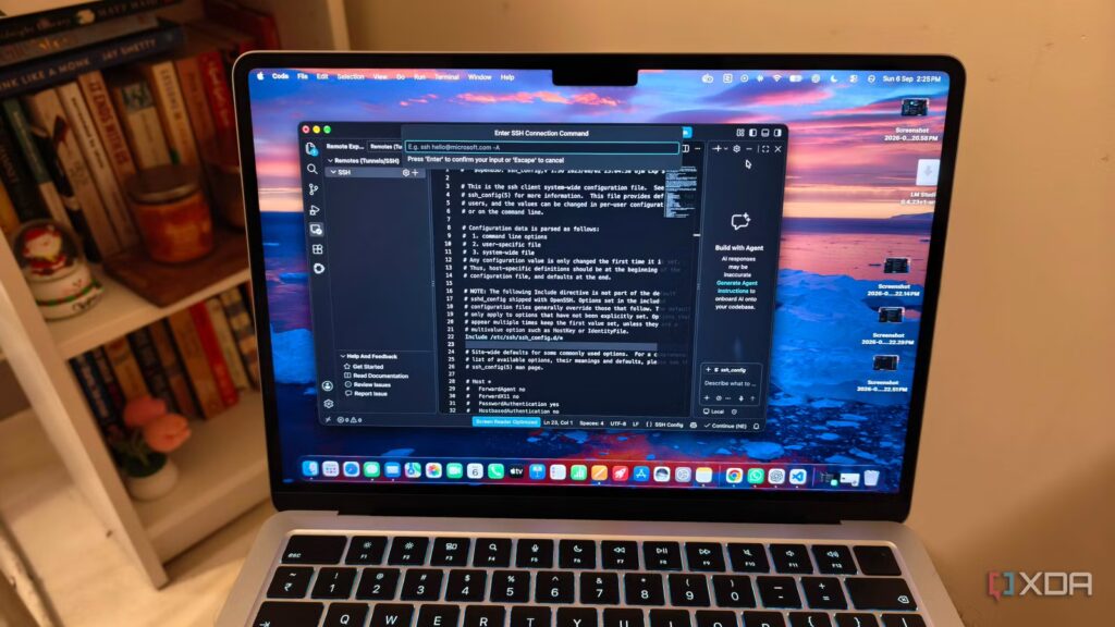 I used VS Code's remote development feature to turn my old laptop into a lightweight coding terminal