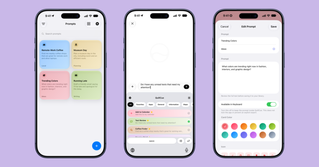 Indie App Spotlight: 'QuillCue' levels up your Siri AI experience with stored prompts