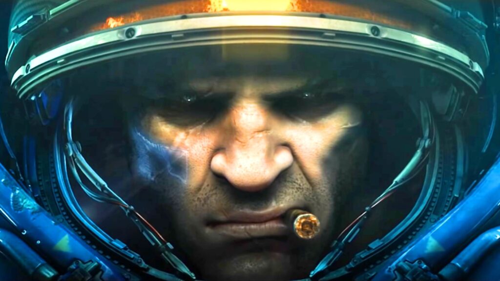 It’s really starting to look like a new StarCraft game will be revealed at BlizzCon A screenshot of a Starcraft 2 cinematic where a grizzled space marine smoking a cigar looks toward the viewer.