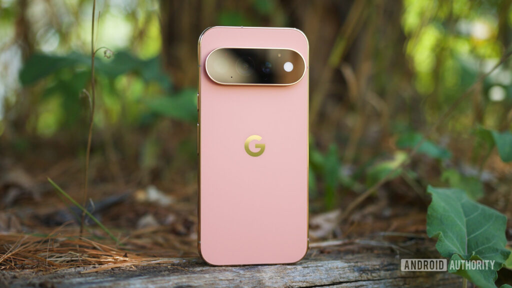 Canyon Pixel 11 Pro standing upright outside.