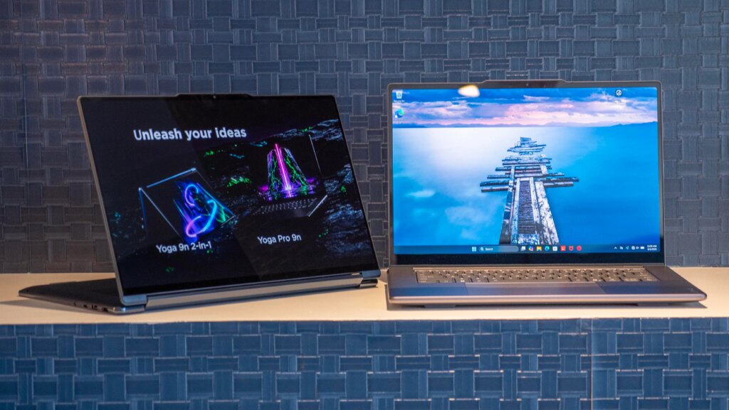 Nvidia RTX Spark Systems Approach the Starting Line The Yoga Pro 9n and its 2-in-1 sibling side by side on a desk