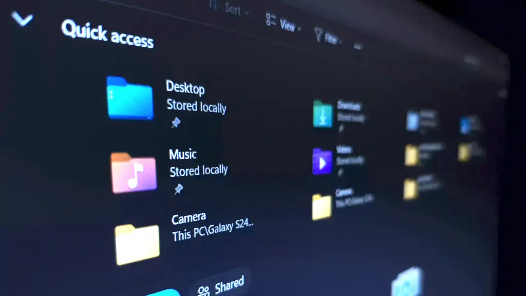 Windows 11’s File History bug is fixed, but it won’t install on its own Windows 11 File Explorer Quick Access folders Desktop Music Downloads Videos personal