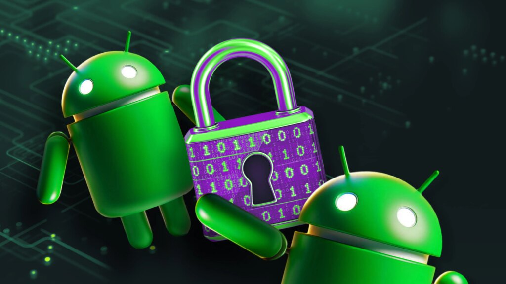 Android Strengthens Scam Defenses for Calls and Texts Android logo with a padlock