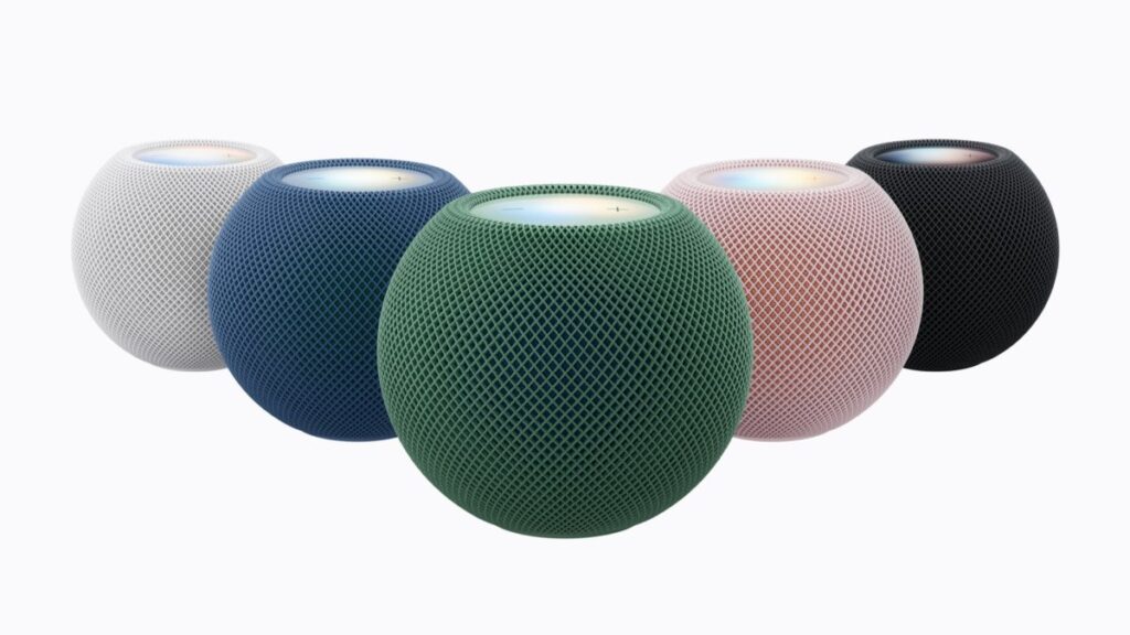 Apple refreshes its HomePod mini with a new chip and $149 price tag array of 5 Apple HomePod minis
