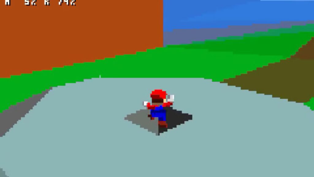 Someone ported Super Mario 64 to the Game Boy Advance, and the physics are exactly the same