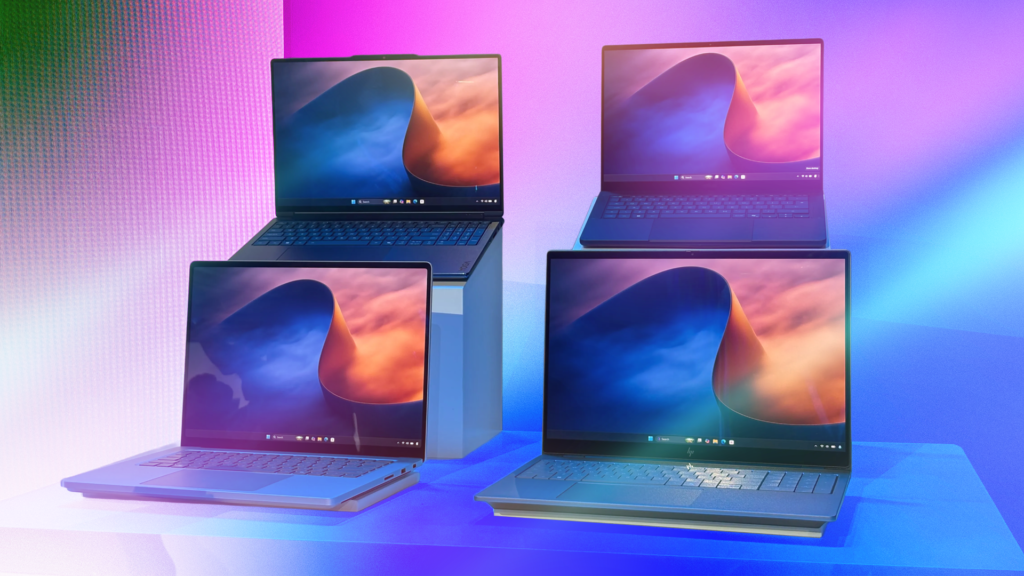 Surface Laptop Ultra Preorders: Everything Announced at Microsoft’s Windows and Surface Event Surface Laptop Ultras on a table with rainbow background